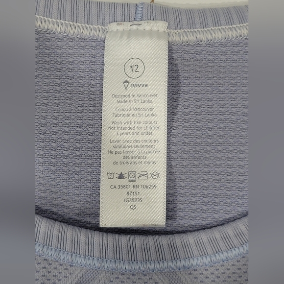 IVIVVA GIRLS By Lululemon Sz 12 - Picture 9 of 10